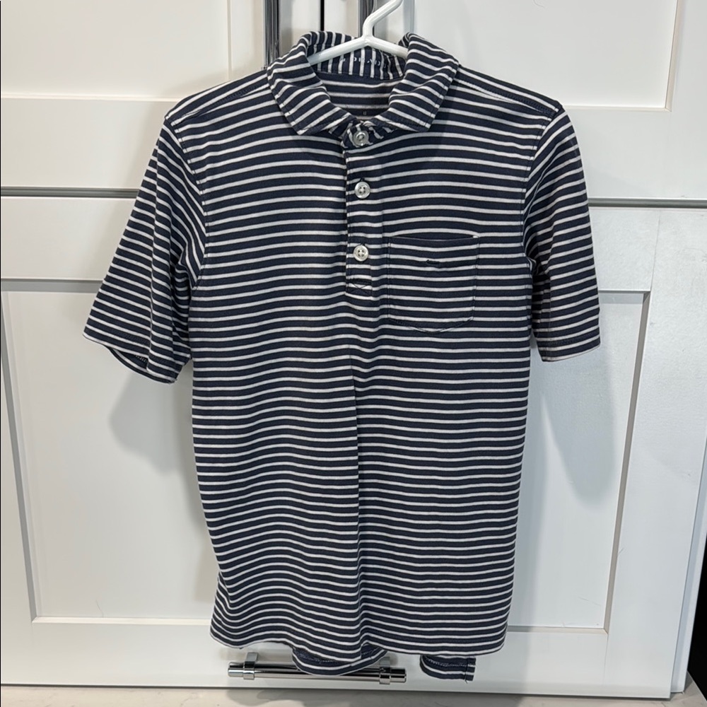 McArthur Golf Club Striped Navy and White Polo Shirt